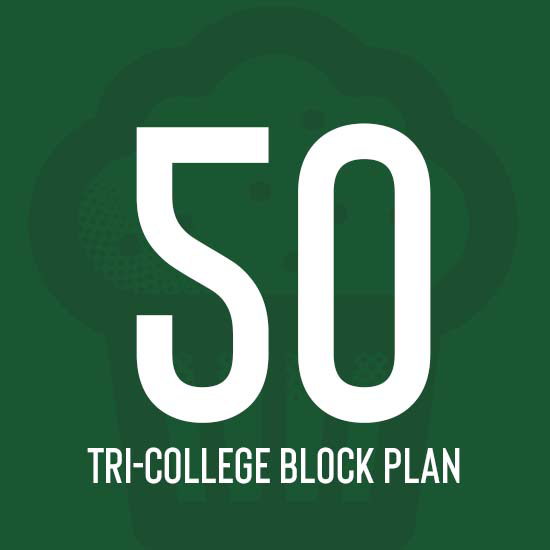 Tri-College Block plan with 50 Meals
